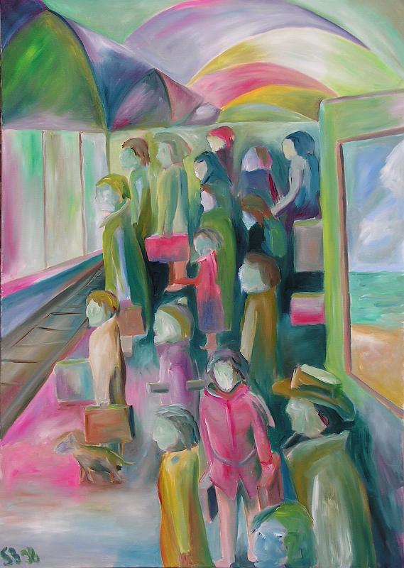 Warten auf Woanders, 2008, Acryl-Leinen, 100x140.JPG